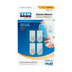 GANCHO TEK QUARTZO BRANCO P C/04