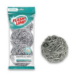 ESPONJA LIMP.PESADA INOX FLASH C/3