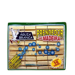 PRENDEDOR ROUPA MAD.AGUIA BR C/16