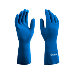 LUVA LATEX IMBAT FORRADA AZUL 09