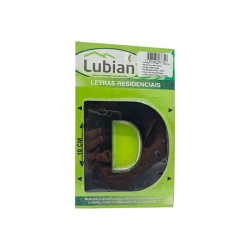 LETRA LUBIAN 3D PRETA ABS D 10CM