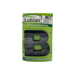 LETRA LUBIAN 3D PRETA ABS B 10CM
