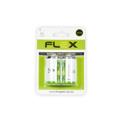 PILHA FLEX TIPO C ZINCO-CARBONO C/2