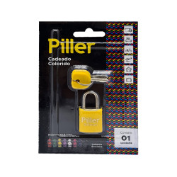 CADEADO PILLER  20MM COLOR AMARELO
