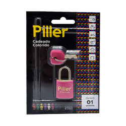 CADEADO PILLER  20MM COLOR ROSA
