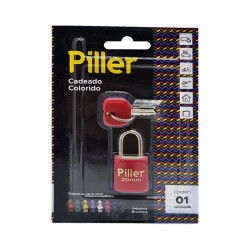 CADEADO PILLER  20MM COLOR VERMELHO