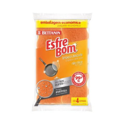 ESPONJA ESFREBOM LIMP.DELICADA C/4