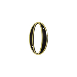NUMERO COLONIAL PRETO/DOURADO N.0