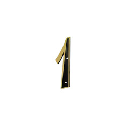 NUMERO COLONIAL PRETO/DOURADO N.1