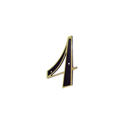 NUMERO COLONIAL PRETO/DOURADO N.4