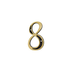 NUMERO COLONIAL PRETO/DOURADO N.8