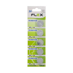 PILHA BATERIA FLEX BOTAO CR2016 C/5