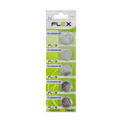 PILHA BATERIA FLEX BOTAO CR2025 C/5