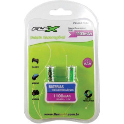 PILHA FLEX RECARREG,AAA  C/2