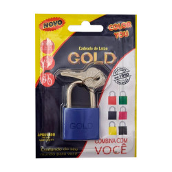 CADEADO GOLD COLOR 20 AZUL