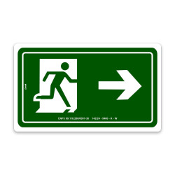 PLACA SINAL.15X25 LUM.SAIDA A DIR