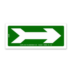 PLACA SINAL 7,5X18 LUM.SETA DIR.C/2
