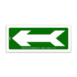 PLACA SINAL 7,5X18 LUM.SETA ESQ.C/2