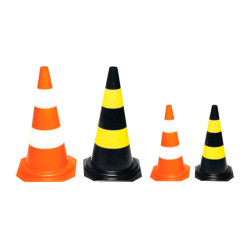 CONE P/SINALIZ.DELTA 50CM LARAN/BCO