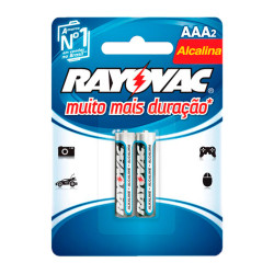 PILHA RAYOVAC ALCALINA PALITO C/02