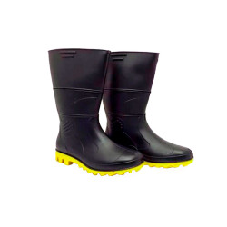 BOTA PVC PRETA SOLADO AMAR.RCA 44