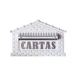 CAIXA CARTA PVC REAL BCO/OURO - 04P