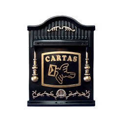 CAIXA CARTA PVC REAL PTO/OURO - 26P