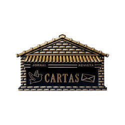 CAIXA CARTA PVC/CHAPA PTO/OURO-08P