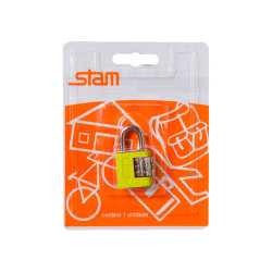 CADEADO C/SEGR.STAM 25MM CART.AMAR